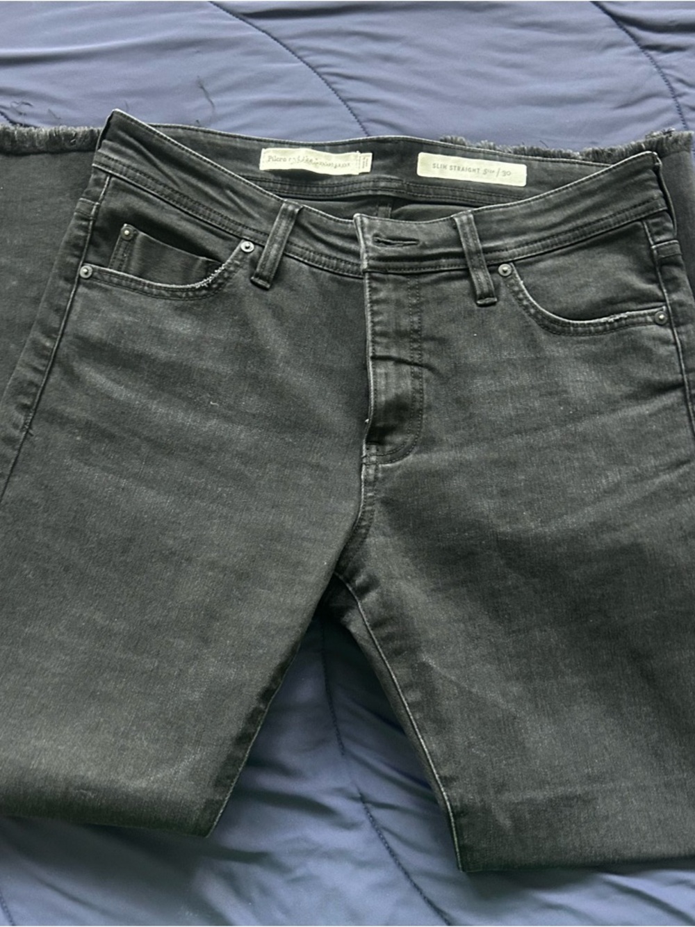 Anthropologie Pilcro Embellished Mid-Rise Slim Straight Jeans in Black - Picture 9 of 12